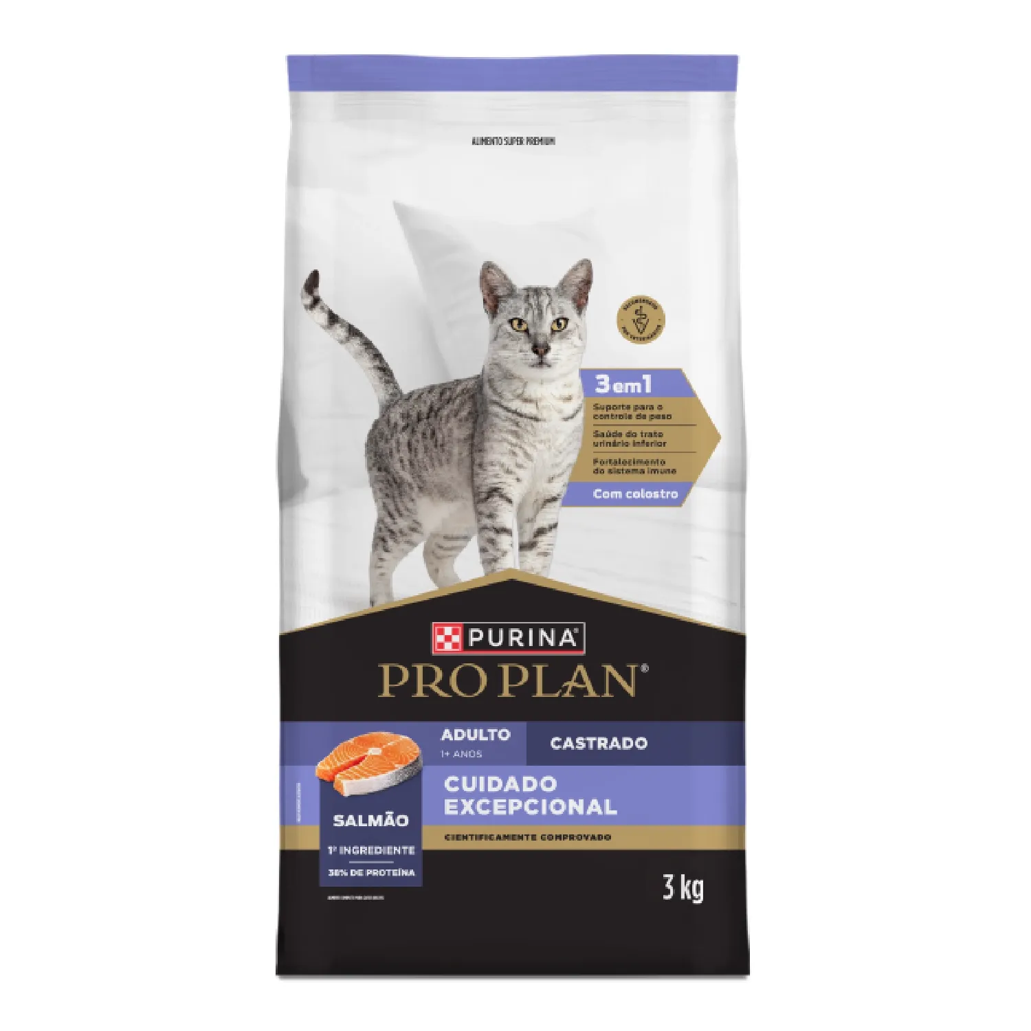 Ração Pro Plan Cuidado Excepcional Gatos Castrados Salmão